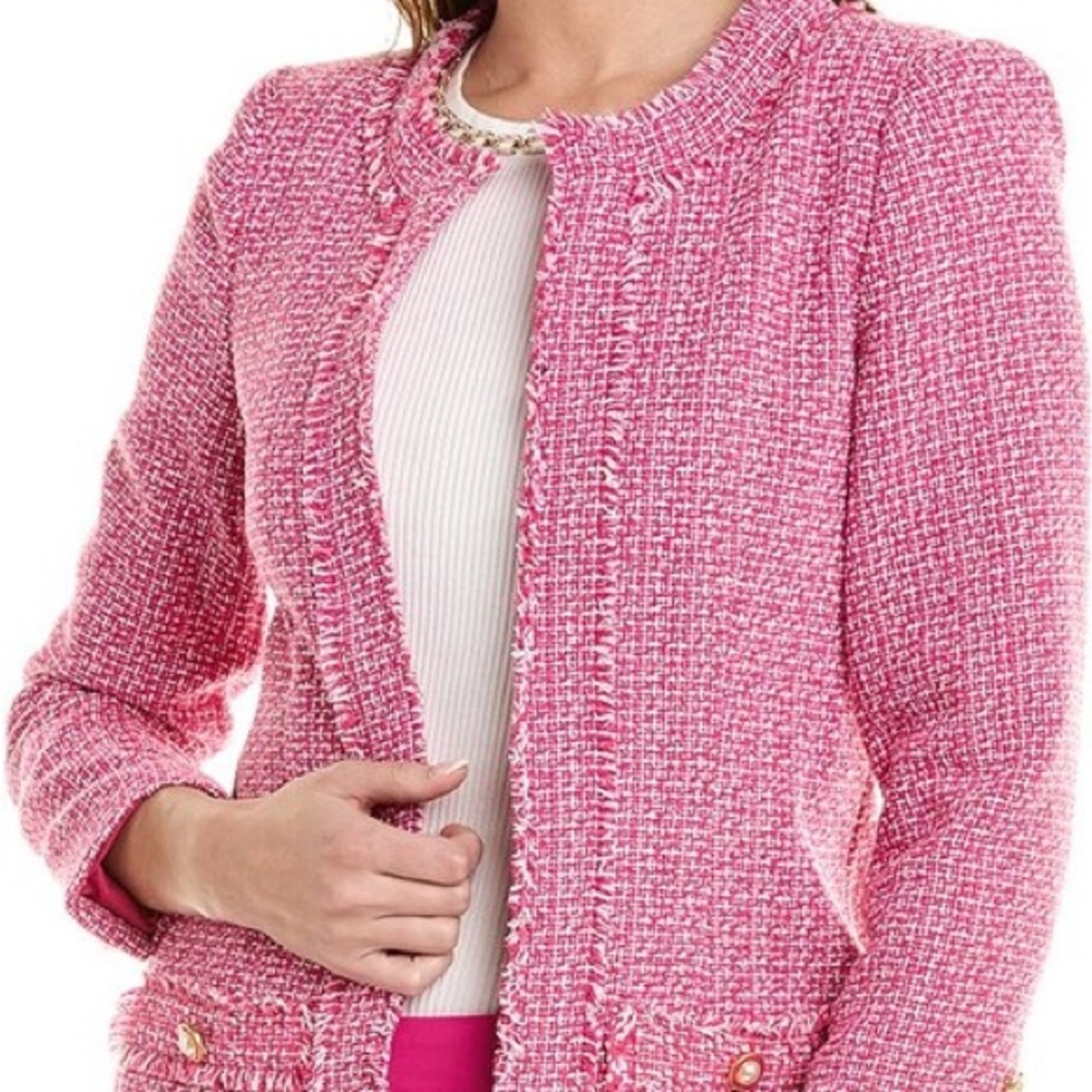 Nanette Lepore Pink Tweed Jacket